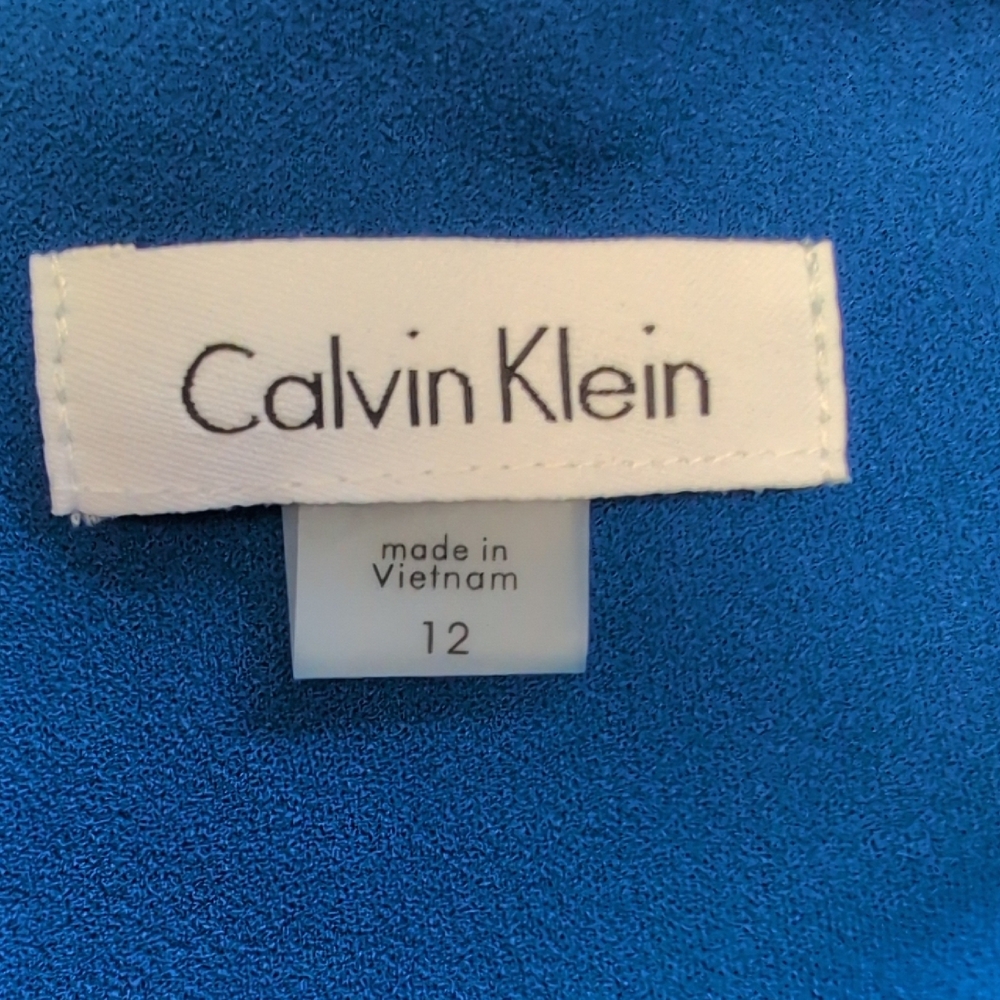 Calvin Klein Royal Blue Midi Sleeveless Dress 12              CC122 - Picture 6 of 7